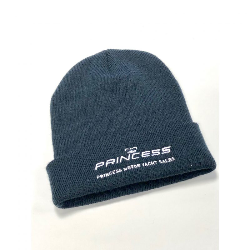 Princess Embroidered Beanie Hat - Navy