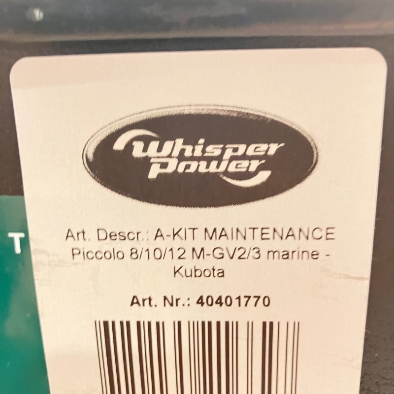 Whisper Power Service Kit  Kubota 40401770 Available as special order