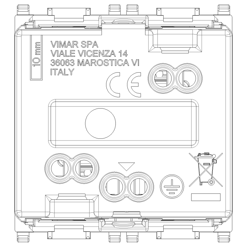 Vimar Plana 14209 Euro Socket (White) 14209